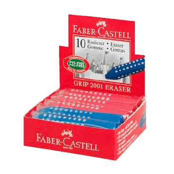 Ластик FABER-CASTELL Grip 2001 187101 красный/синий